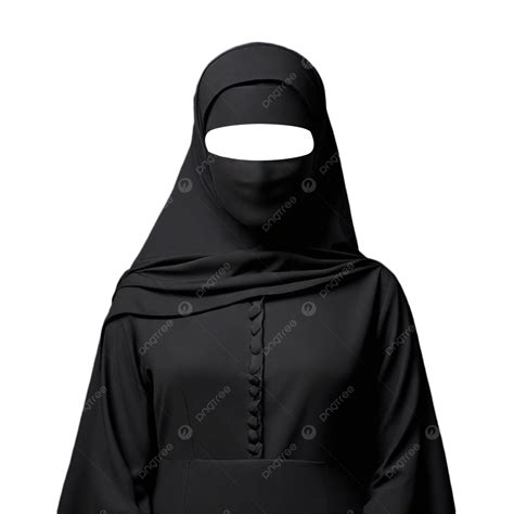 Face Hijab Muslim Woman Black Niqab Template For Passport Size Photo ...