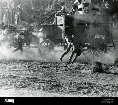 A scene from the film "The War Wagon" , USA Stock Photo - Alamy