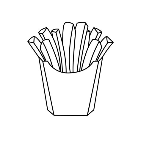 French Fries Clip Art Black And White