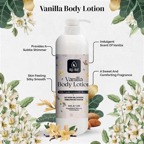 Rubz Vanilla Body Milk with goodness of Vanilla Extract 1 Kg | Bulk Bo