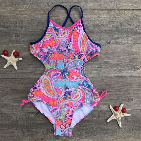 Bohemia Style Swimsuits For Girls One Piece Swimsu... – Grandado