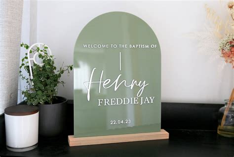 Baptism Arch Table Sign - Perfect for your event - Little Big Workshop