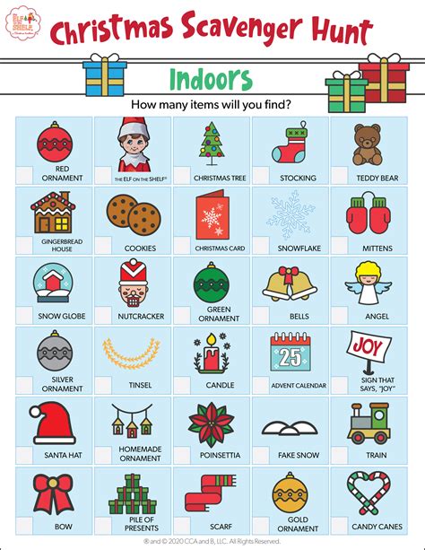 Download 3 Free Printable Christmas Scavenger Hunts | The Elf on the ...