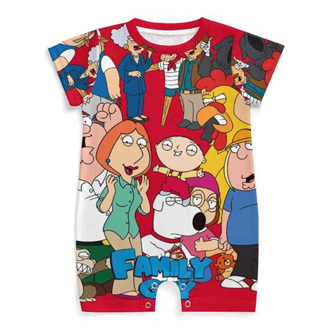 Family Guy Baby Boy Girl Short Sleeve Romper Clothing Set Print Cartoon ...