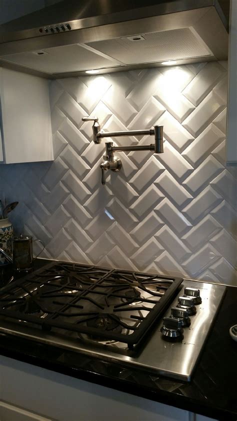 Chevron Pattern Subway Tile