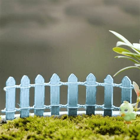 Buy Wooden fence miniature garden toys (Sky Blue) - 4 Pieces online ...