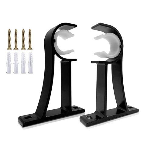 HASTHIP® Curtain Rod Bracket, Aluminium Alloy Curtain Brackets, Heavy ...