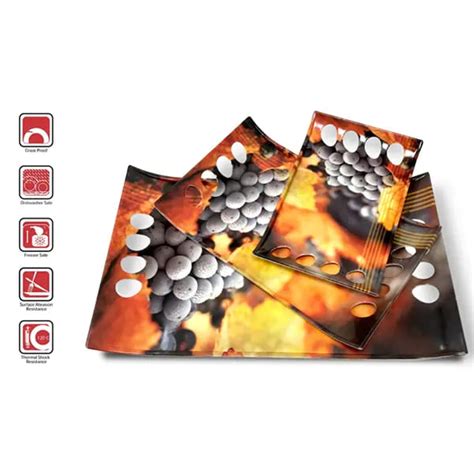 Buy Crystal UPC Melamine Serving Tray Set , Royale Series Tray Online