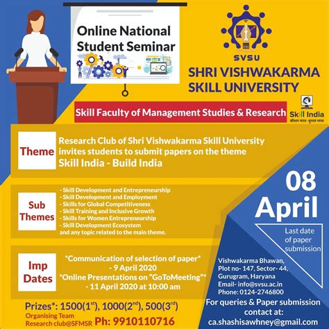 Shri Vishwakarma Skill University – India’s First Government Skill ...