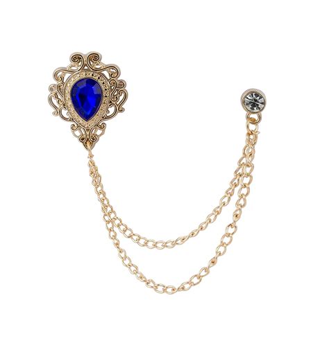 Buy Knighthood Golden Metal Chain Brooch for Men at Amazon.in