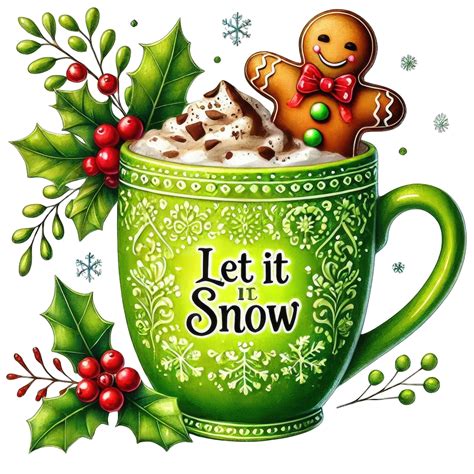 Christmas Hot Chocolate Clipart, Watercolor Hot Cocoa,hot Chocolate ...