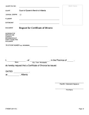 Alberta Divorce Certificate Application - Fill Out, Sign & Share Online ...