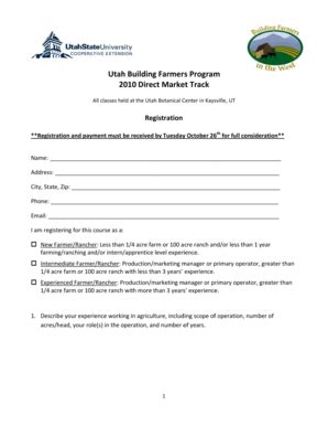 Fillable Online extension usu Utah-Registration - extension usu Fax ...