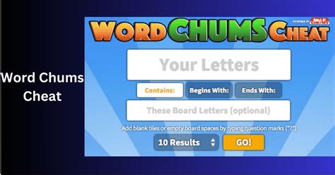 Word Chums Cheat - Words Mastery!