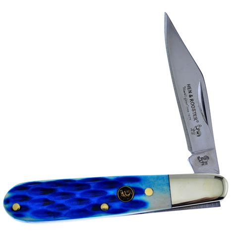 Hen & Rooster Barlow Knife Blue Pick Bone Stainless Pocket Knives 251 ...