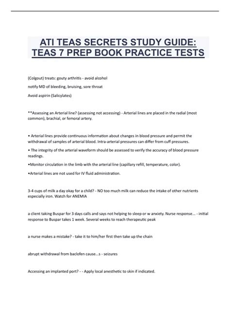 ATI TEAS SECRETS STUDY GUIDE: TEAS 7 PREP BOOK PRACTICE TESTS - ATI ...