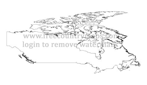 Outline maps of Canada : Vector and gif map for YouTube