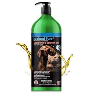 Buy Iceland Pure Unscented Pharmaceutical Grade Salmon Oil For Dogs and ...