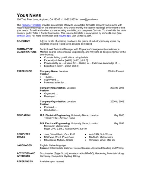 Great Resume Examples 的图像结果