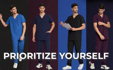 Buy THE UNIFORM PROS. Men's Minimalist Scrub Suit | 5 Pocket | V Neck ...