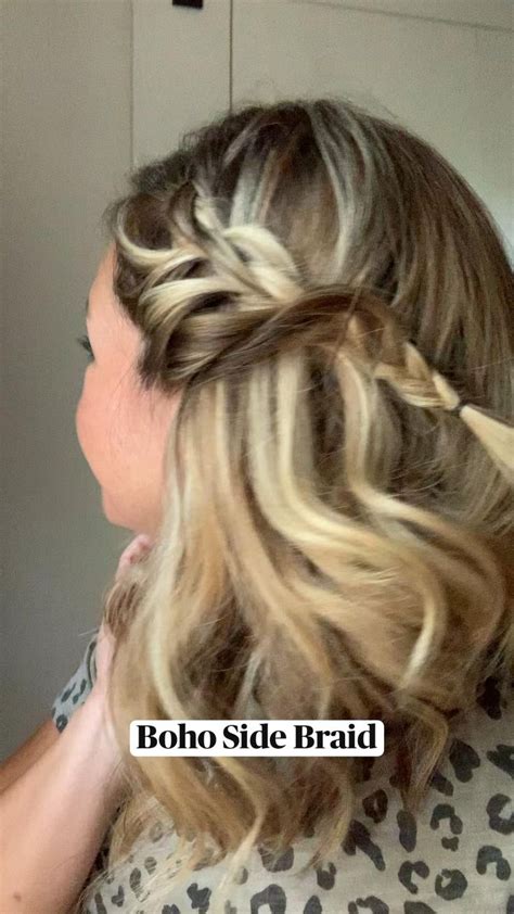 Boho Side Braid Tutorial 的图像结果