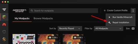+Install Forge Modloader 的图像结果