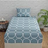 Huesland by Ahmedabad Cotton 144 TC Cotton Single Bedsheet with 1 ...