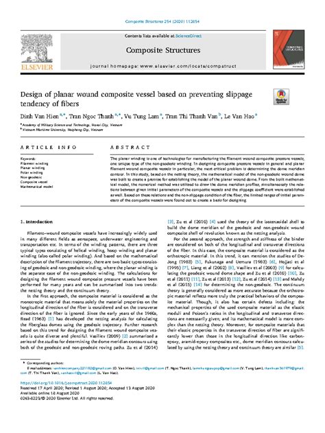 Design of Planar Wound Composite Vessels: Preventing Fiber Slippage (CS ...