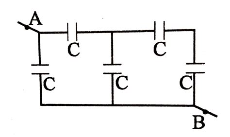 What is the equivalent capacitance of the system of capacitors between ...