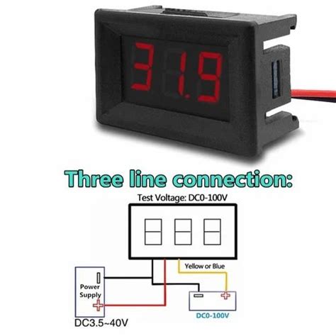 Digital Voltmeter - Digital Voltmeter (0-100V) and Ammeter (10 A) Dual ...