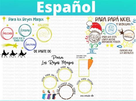 Buy Español SVG & PNG 3 Diseños De Bandejas Para Los Reyes Magos Y Para ...