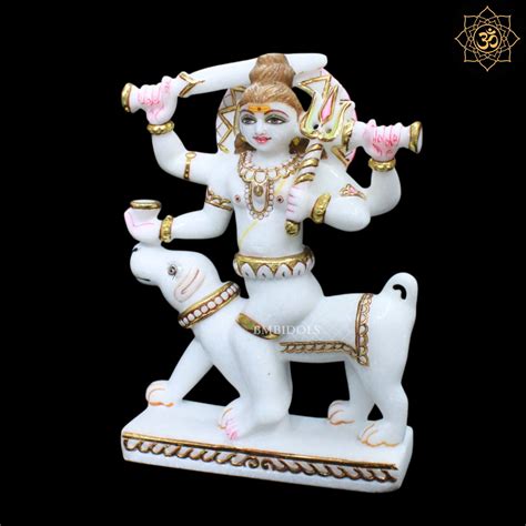 Kal Bhairav Baba Marble Statue for Homes and Temples in 1feet – BMBIDOLS