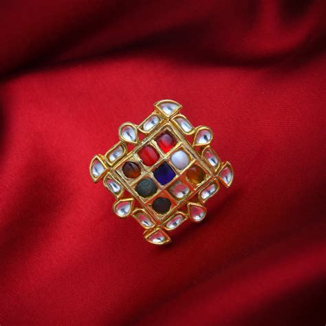 Wedding Navratna Silver Ring – Totapari