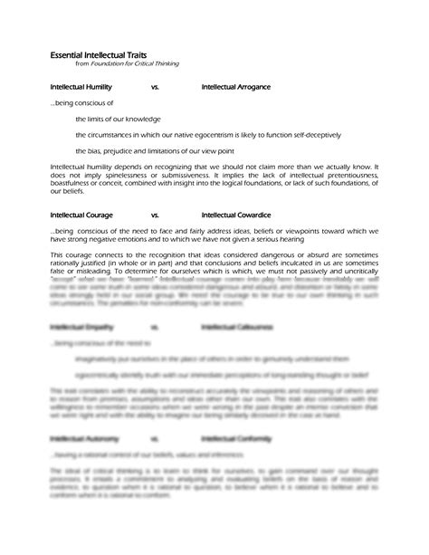 Image result for Essential Intellectual Traits