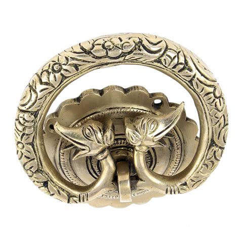 Hand Casted Exclusive Brass Elephant Motif Ring Door Knocker