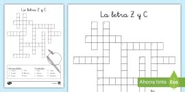Crucigrama: La letra R suave (teacher made) - Twinkl