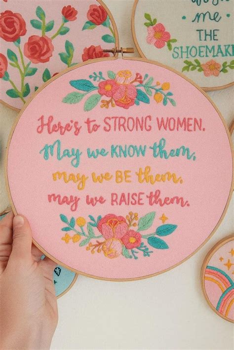 Buy Here's to Strong Women Embroidery PATTERN, Embroidery Kit,instant ...