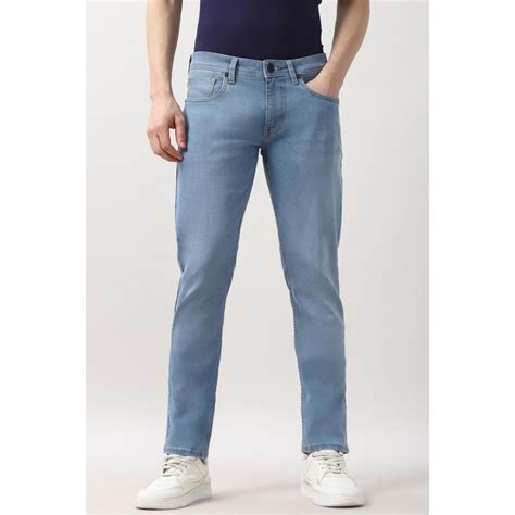 Buy Peter England Men Light Blue Light Wash Jeans Online