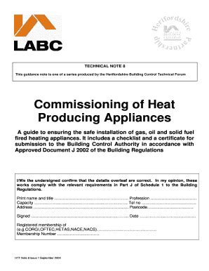 Commissioning Of Heat Producing Appliances - East Herts Council ...