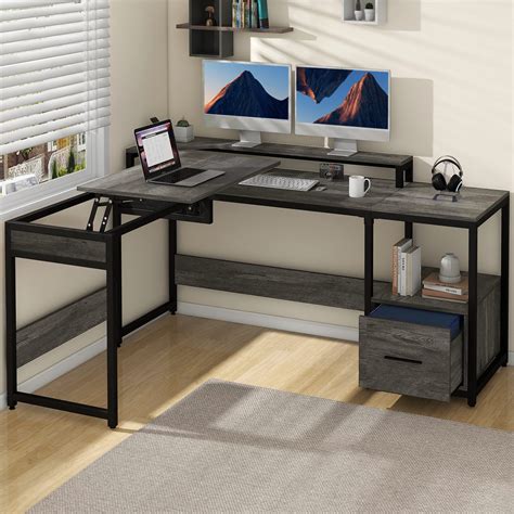 Computer Desk with File Drawer 的图像结果