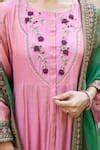 Buy Purple Tissue, Chanderi, Organza Gota Patti, Floral Yoke Anarkali ...