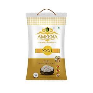 AMEENA XXXL Premium Basmati Rice 1121 Extra Long Grain Expands 25MM ...