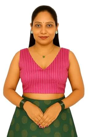 Buy Fashion Secret V-Neck Cotton Blend Fabric Sleeveless Pink Readmade ...