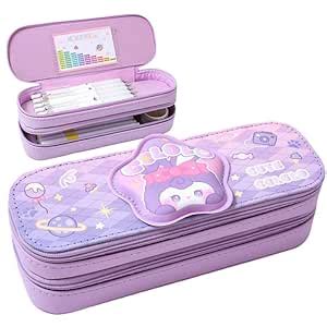 SAMVARDHAN Cartoon Theme Pouches for Girls - Multi-Purpose Zipper Pouch ...