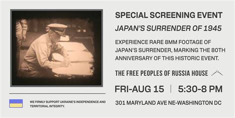 Silent Movie Screening: Japans Surrender of 1945 - on a vintage 8mm ...