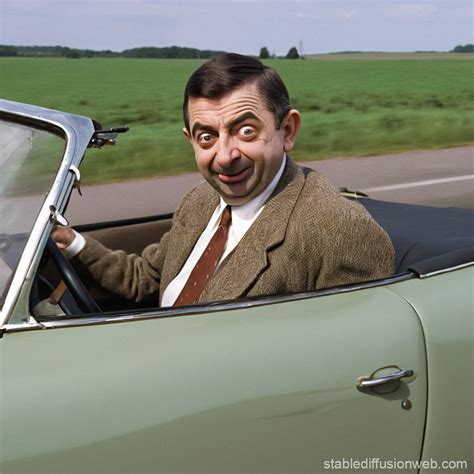 Mr Bean in a Car | Stable Diffusion Online