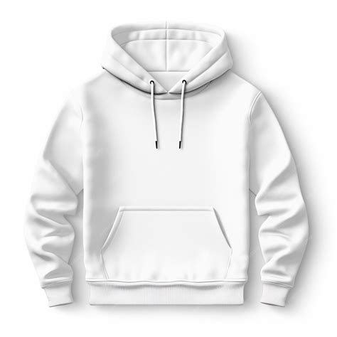 Premium AI Image | white front view tee hoodie hoody sweatshirt on ...