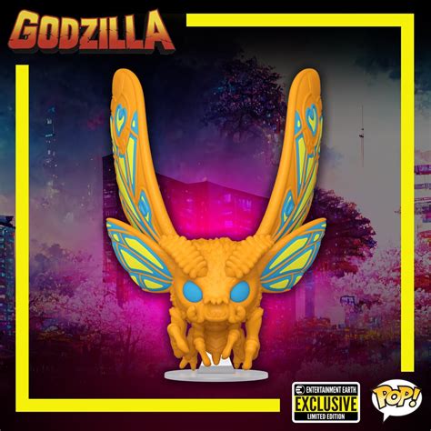 2022 NEW Godzilla and Mothra Black Light Funko Pops! EE Exclusive