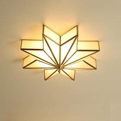 Buy Aeyee Star Shaped Flush Mount Ceiling Light Brass Ceiling Lighting ...