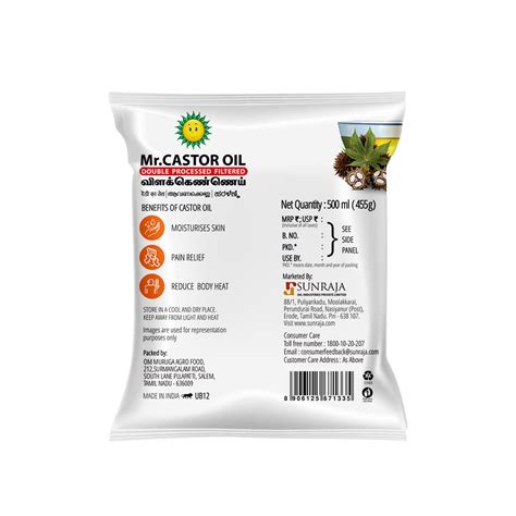 Mr. Castor oil 500ML Set of 4, Total 2L – sunrajaoilindustries